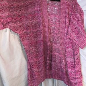 Plus size women’s shrug worn